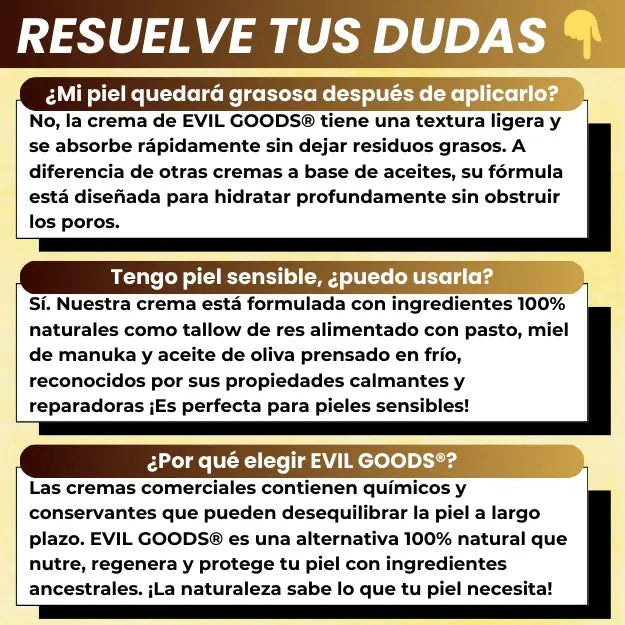 EvilGoods® - Crema Orgánica de Sebo de res - Bote de Plastico